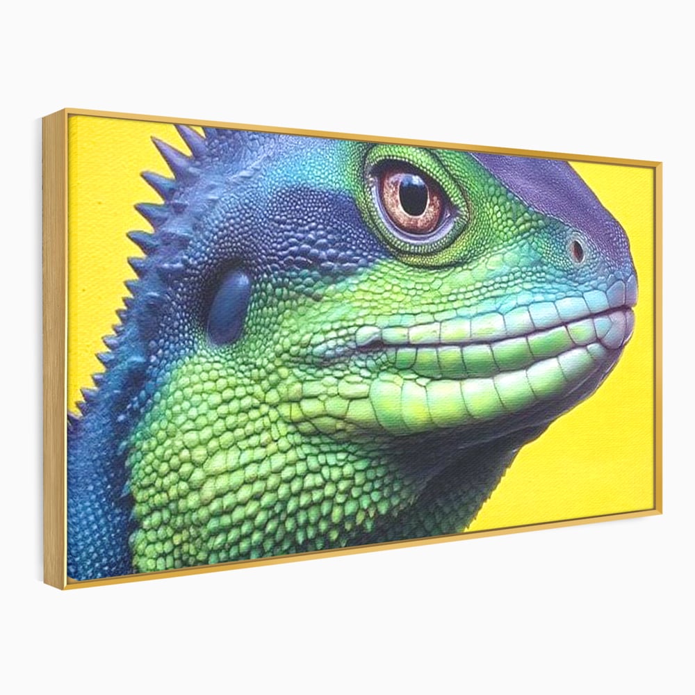 Tablou Canvas cu Soparla Verde si Albastra, Verde si Albastru, M1520